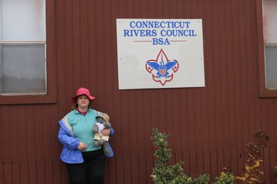 Cody outside the Boy Scout history museum