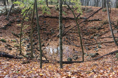 View of the crater